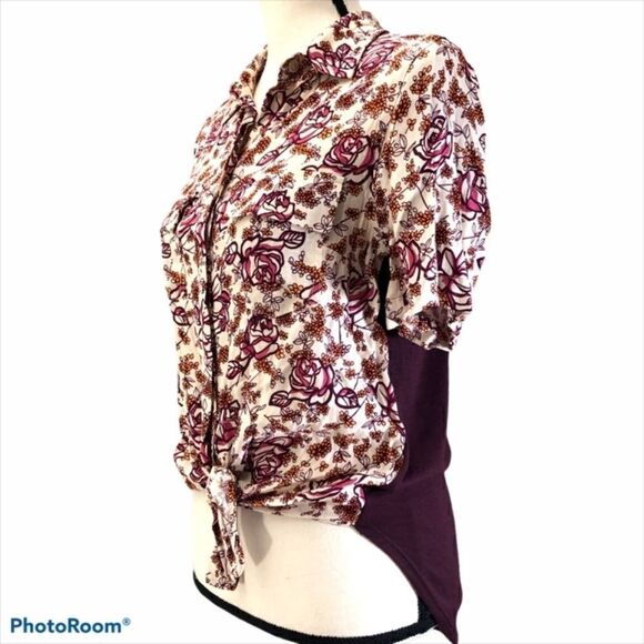 Porridge Tie Front High Low Hem - Picture 4 of 8